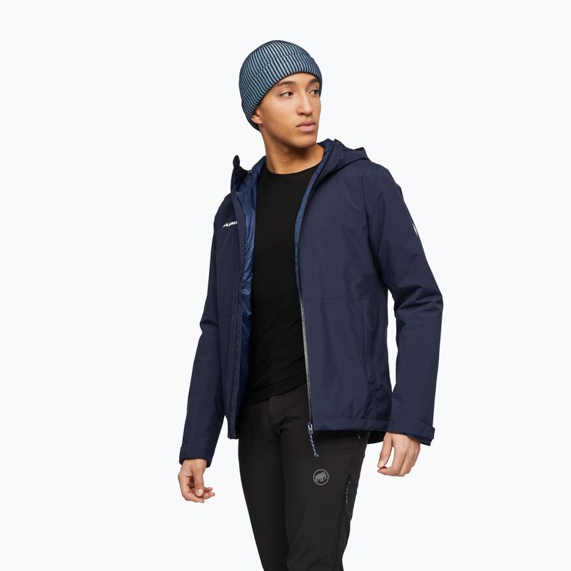 Куртка дощовик чоловіча Mammut Linard HS Thermo Hooded Jacket Men marine 4