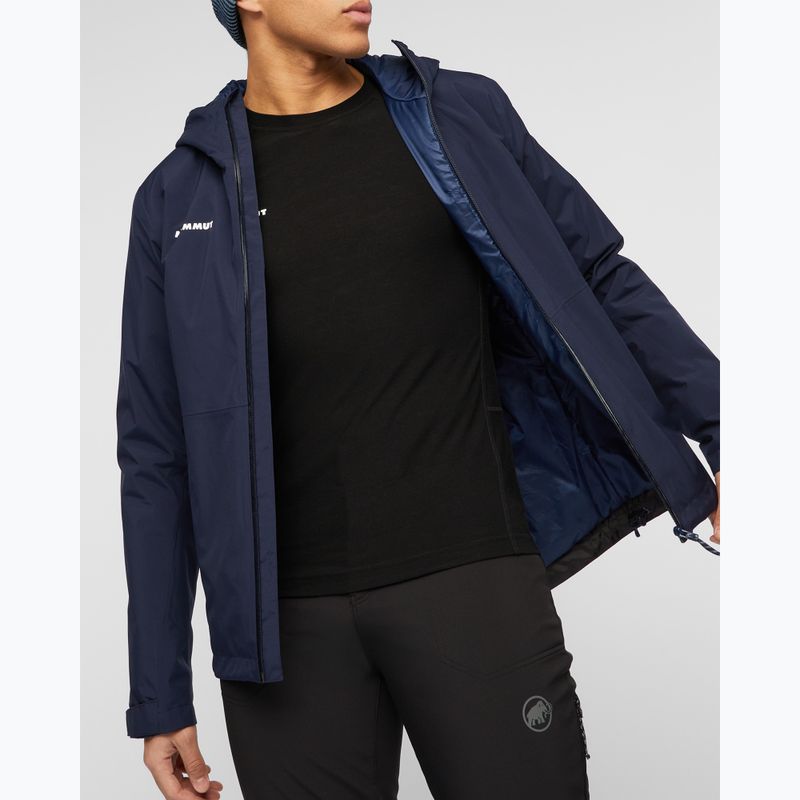Куртка дощовик чоловіча Mammut Linard HS Thermo Hooded Jacket Men marine 5