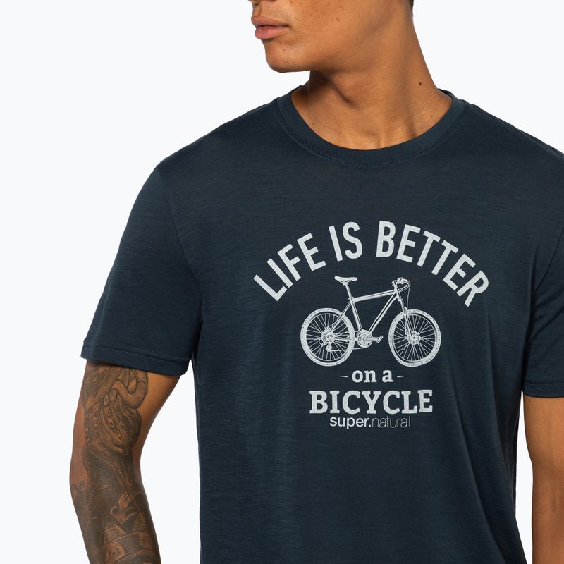 Футболка чоловіча super.natural Better Bike Tee blueberry/vapor grey 2