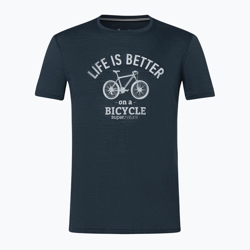 Футболка чоловіча super.natural Better Bike Tee blueberry/vapor grey 3
