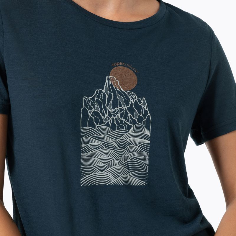 Футболка жіноча super.natural Preikestolen Cliffs Tee blueberry/feather grey/copper 2