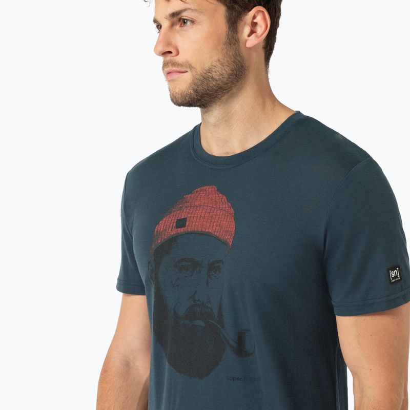 Футболка чоловіча super.natural Sailor Tee blueberry/jet black/high risk red 2