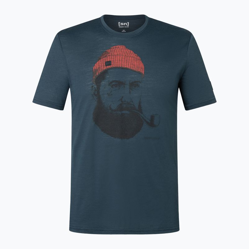 Футболка чоловіча super.natural Sailor Tee blueberry/jet black/high risk red 3