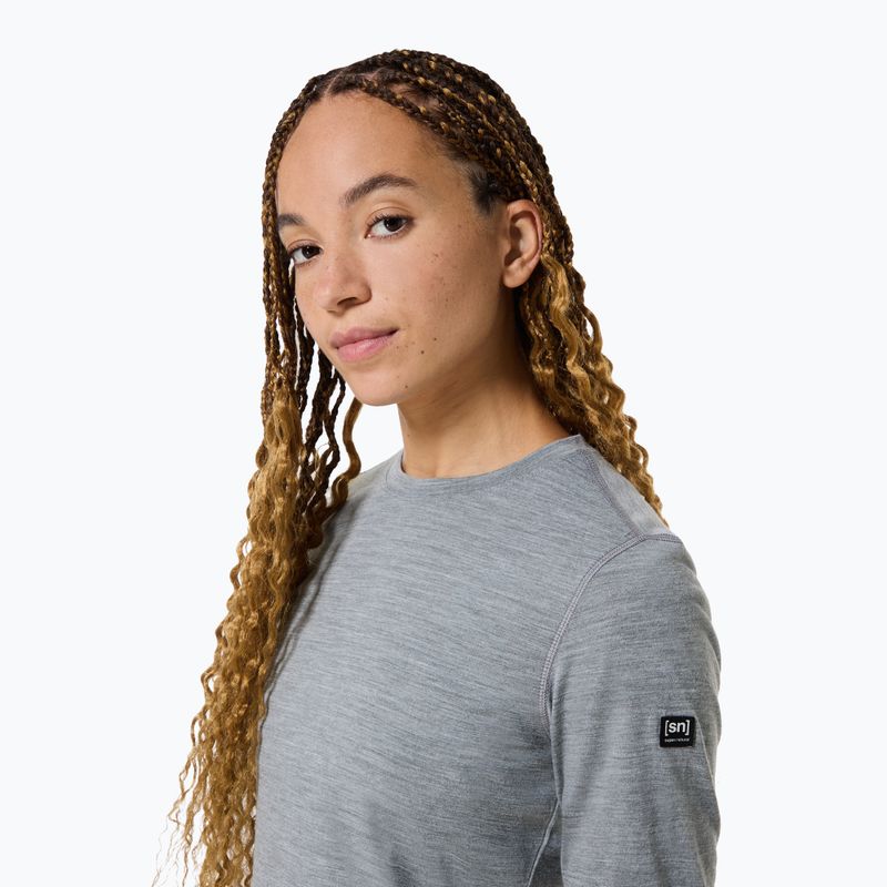 Жіноча термоактивна кофта super.natural Tundra 175 cashmere grey melange 3