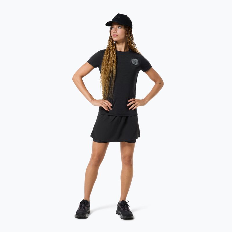 Футболка жіноча super.natural Little Heartwood Tee jet black/feather grey 2