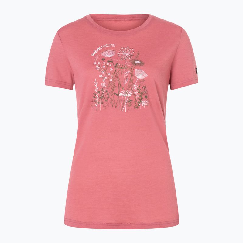 Футболка жіноча super.natural Rock Flowers Tee mauvewood/various 4