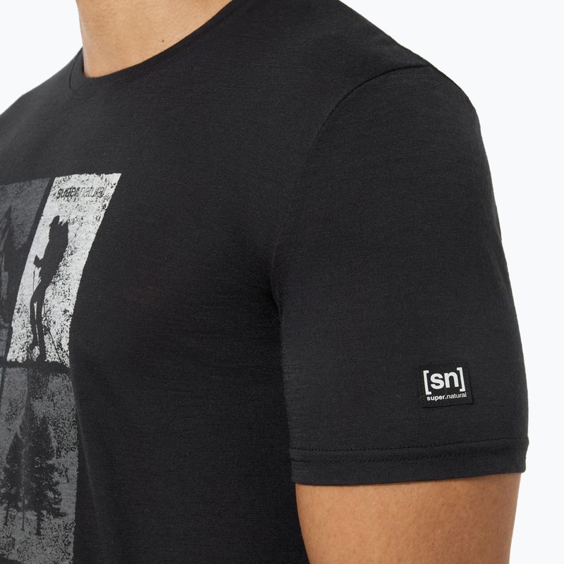 Футболка чоловіча super.natural Go Hiking Tee jet black/various 4