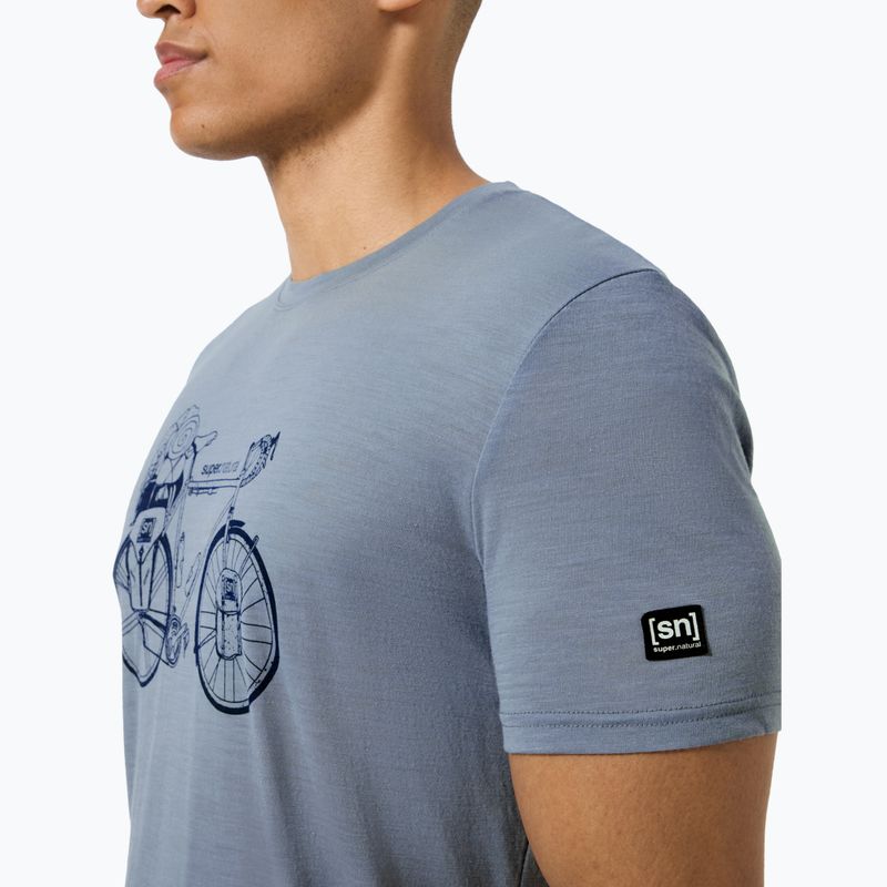 Футболка термічна чоловіча super.natural Wander Wheel flint stone/blueberry 4