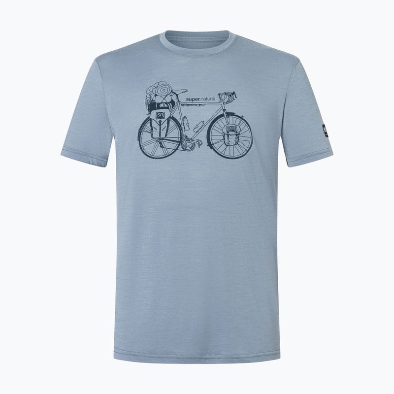 Футболка термічна чоловіча super.natural Wander Wheel flint stone/blueberry 5
