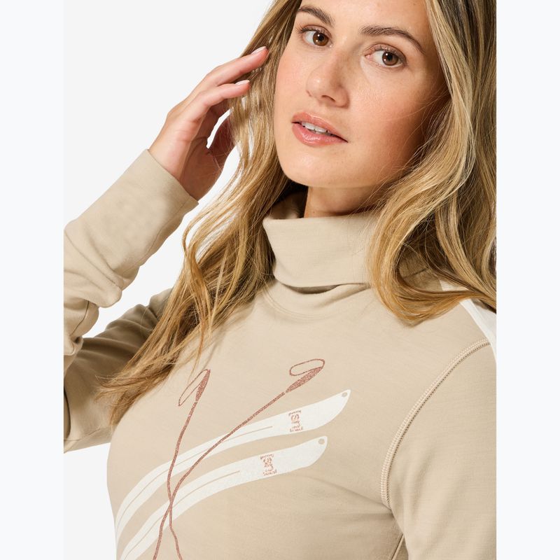 Светр жіночий Super.Natural KryTeeede Ski Roll Neck pepper/white/mountain trail gl/white 3