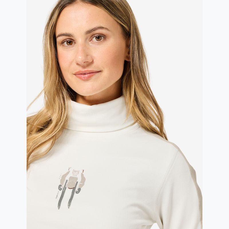 Светр жіночий Super.Natural Racing Team Roll Neck fresh white / w. pepper / various 3