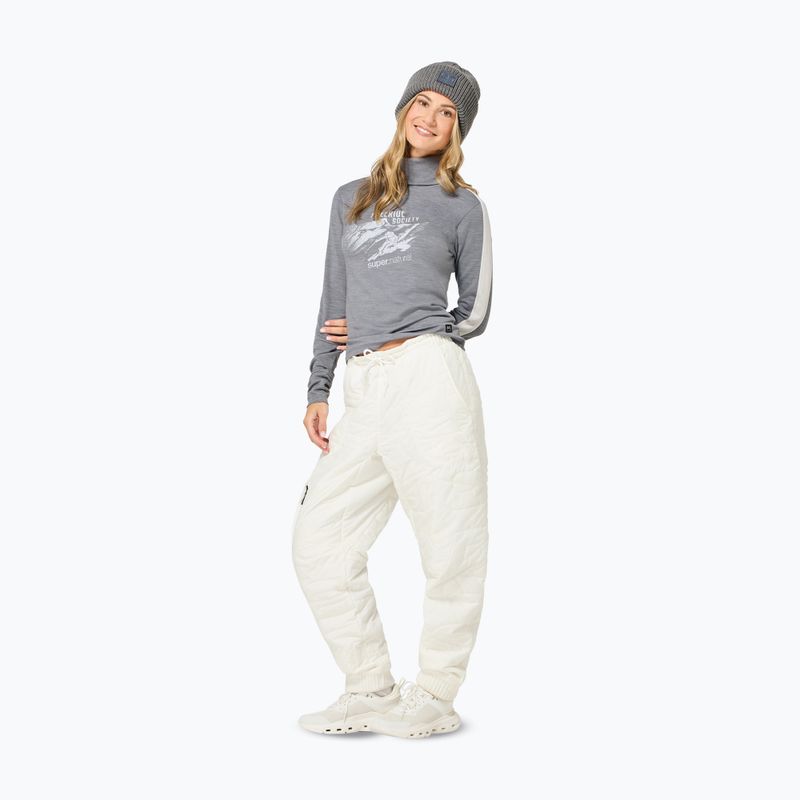 Светр жіночий Super.Natural Freeride Roll Neck cashmere grey melange / f. white / f. white 2
