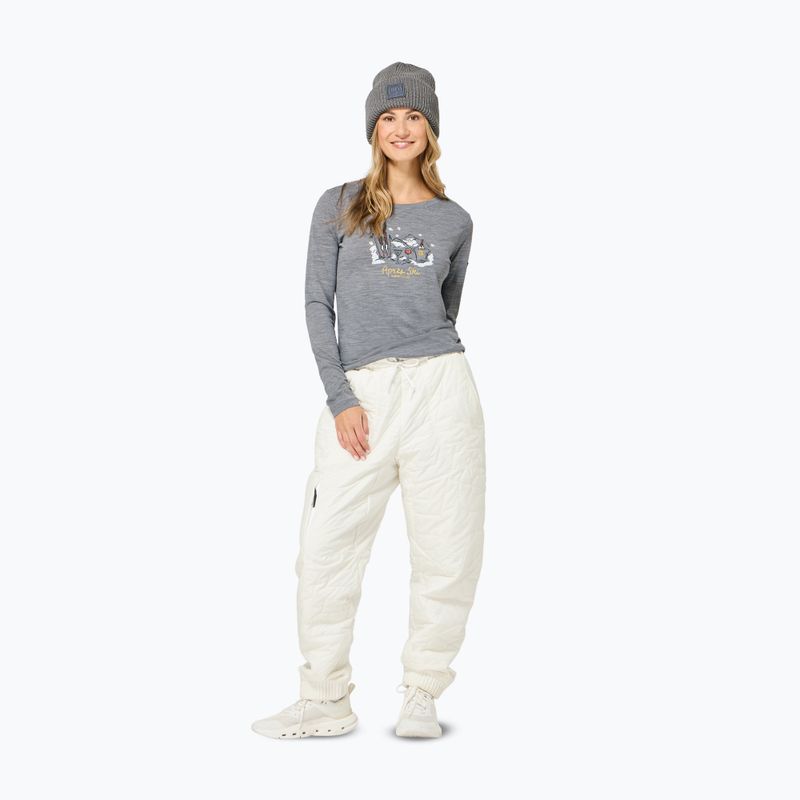 Лонгслів жіночий super.natural Apres Ski cashmere grey melange/various 2