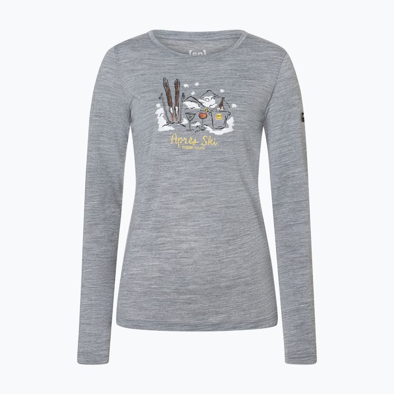Лонгслів жіночий super.natural Apres Ski cashmere grey melange/various 5