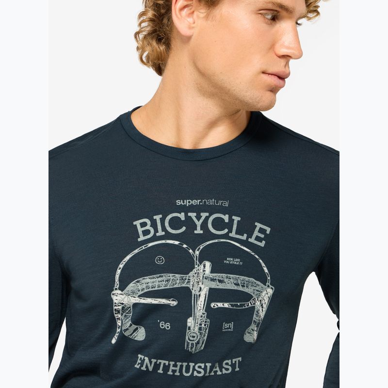 Лонгслів чоловічий super.natural Bike Enthusiast blueberry/various 3