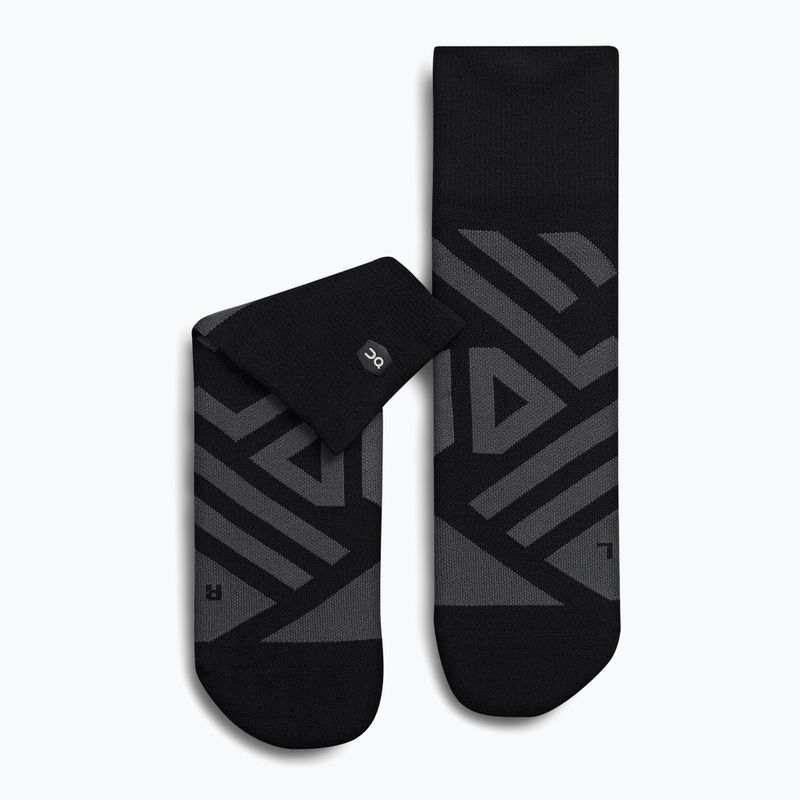 Шкарпетки для бігу чоловічі On Performance Mid black/shadow 6
