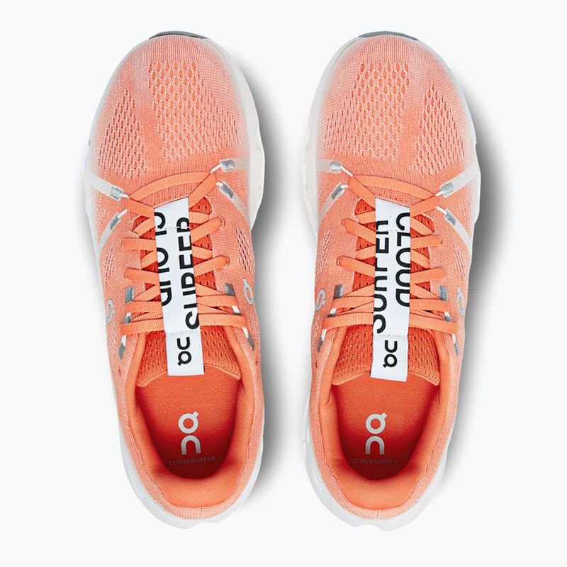 Кросівки для бігу чоловічі On Cloudsurfer flame/white 13