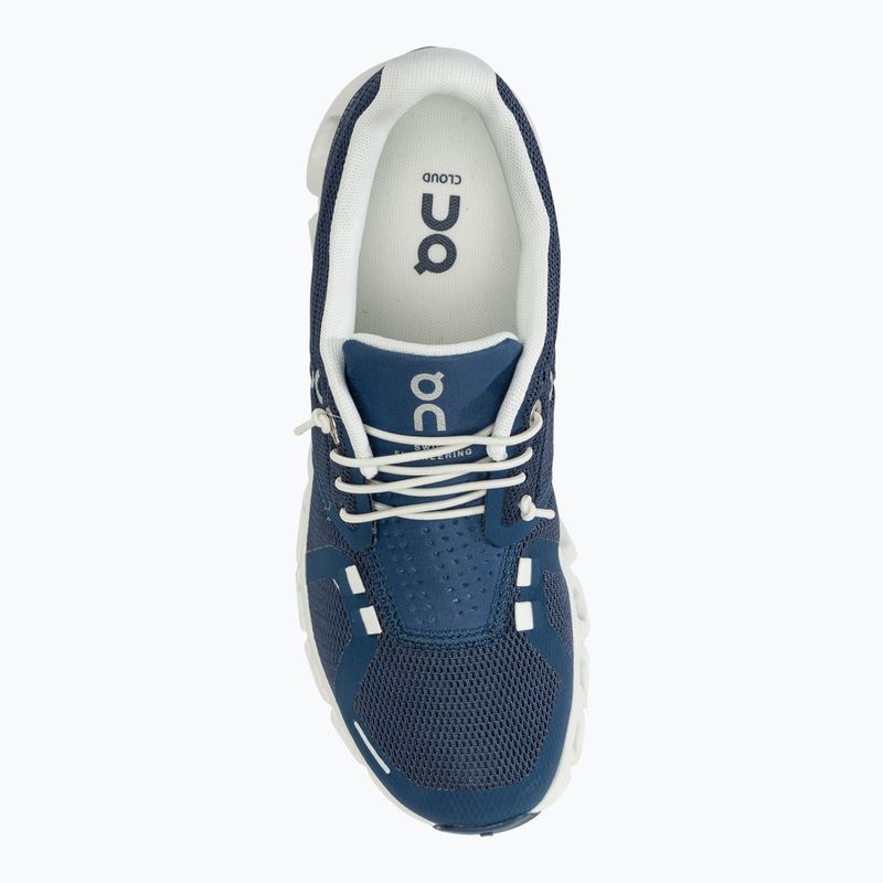 Черевики для бігу жіночі On Cloud 5 denim/white 5