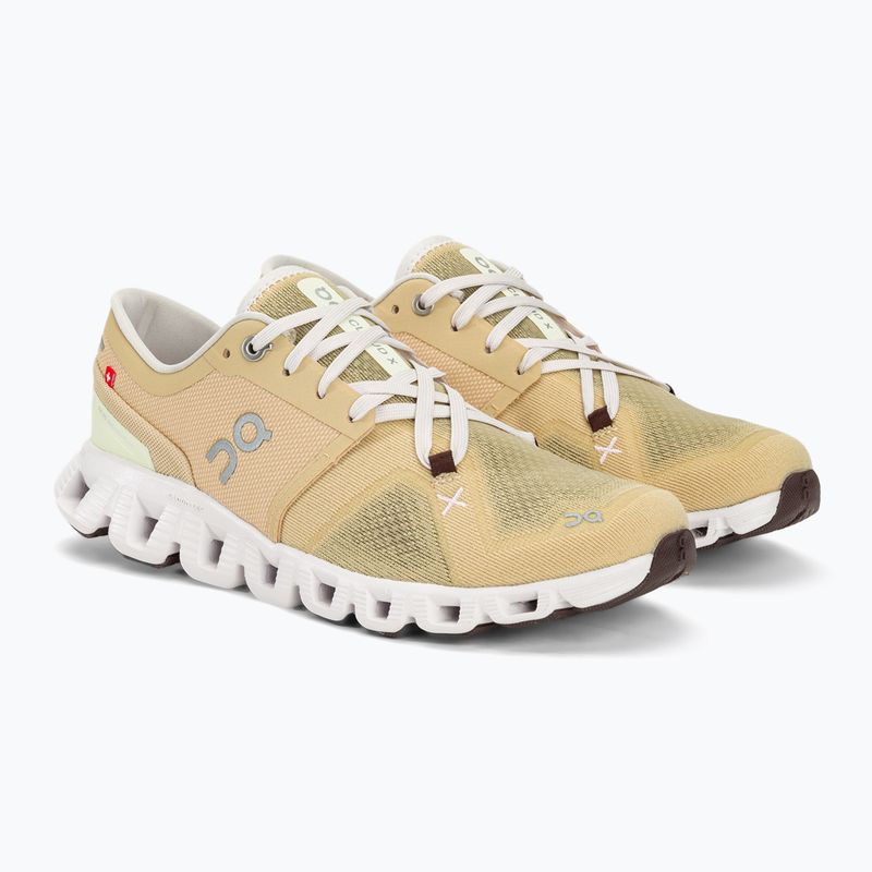 Черевики для бігу жіночі On Cloud X 3 savannah/frost 4