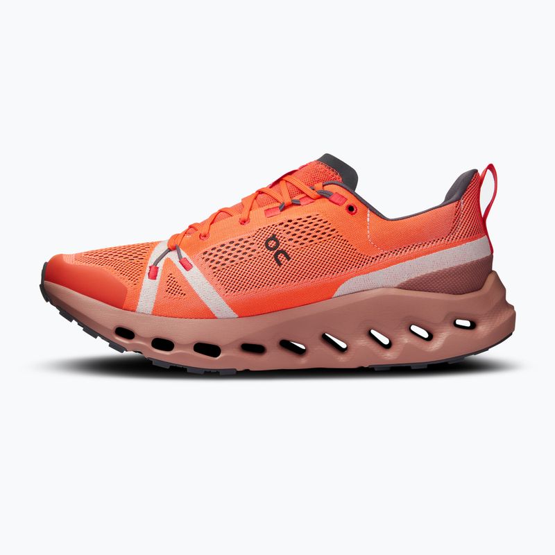 Черевики для бігу чоловічі On Cloudsurfer Trail flame/dustrose 10