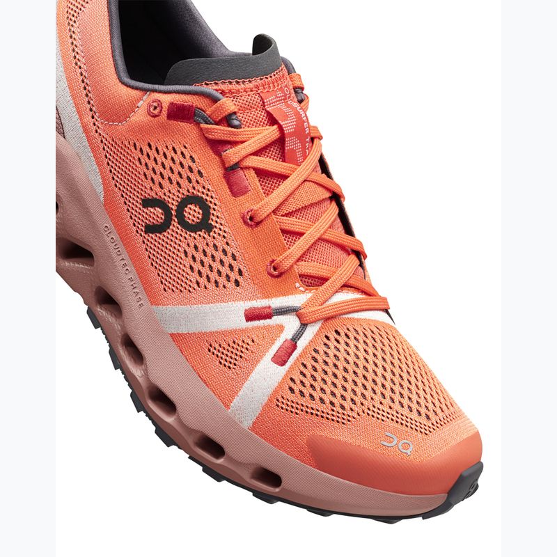 Черевики для бігу жіночі On Running Cloudsurfer Trail flame/dustrose 14