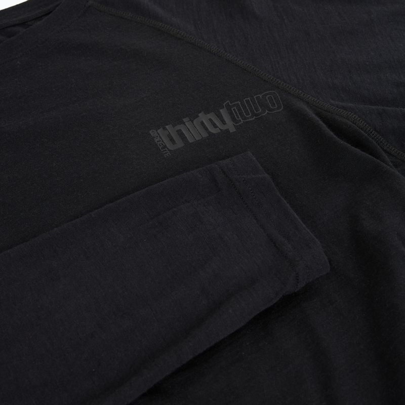 Лонгслів термічний чоловічий ThirtyTwo Ridelite Merino black/black 3