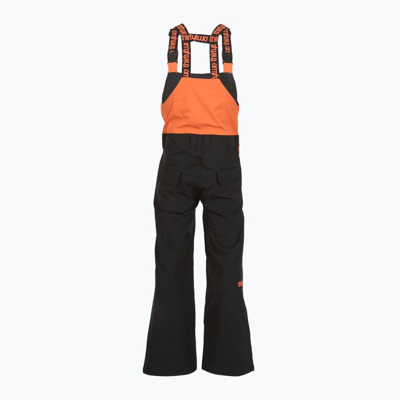 Штани для сноуборду чоловічі ThirtyTwo Basement Bib black/orange 2
