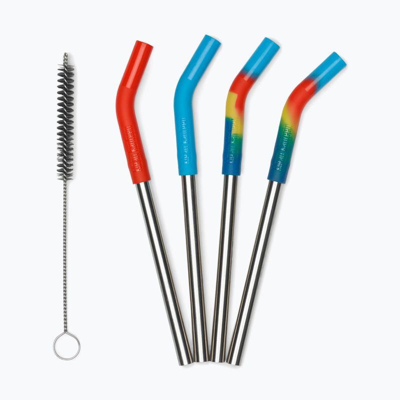 Соломинки KLEAN KANTEEN Straw 8 mm Short 4 pcs. multi colored