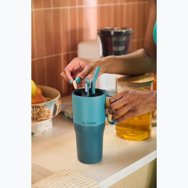 Термокружка KLEAN KANTEEN Rise Tumbler Flip Straw 1064 ml brittany blue 2