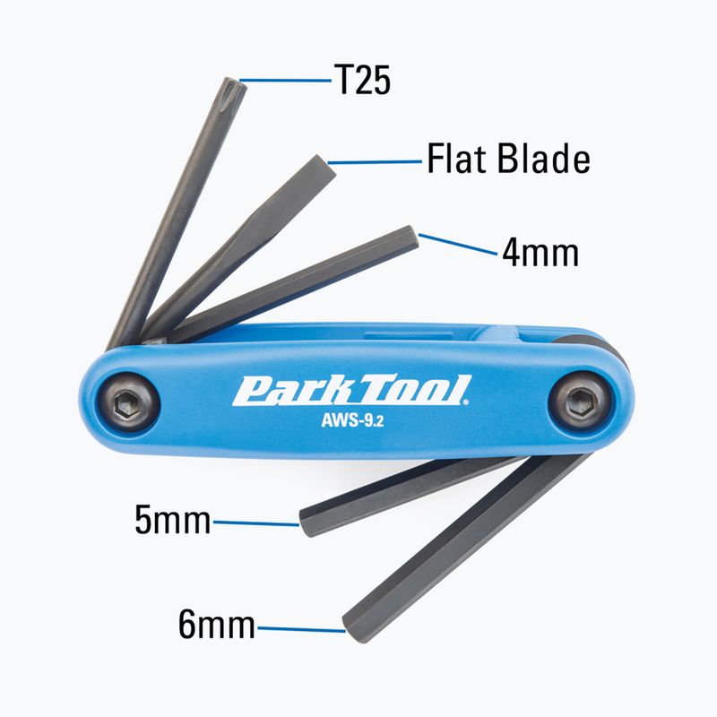 Імбусовий ключ/śrubok. Park Tool AWS-9.2 чорно-блакитний 3
