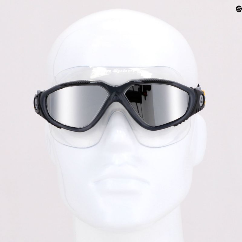 Маска для плавання Aquasphere Vista dark grey/black/mirror silver 7