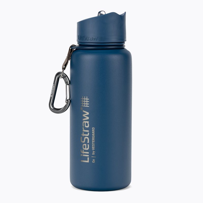 Пляшка туристична Lifestraw Go Stainless Steel 710ml блакитна LSGOSSMB1