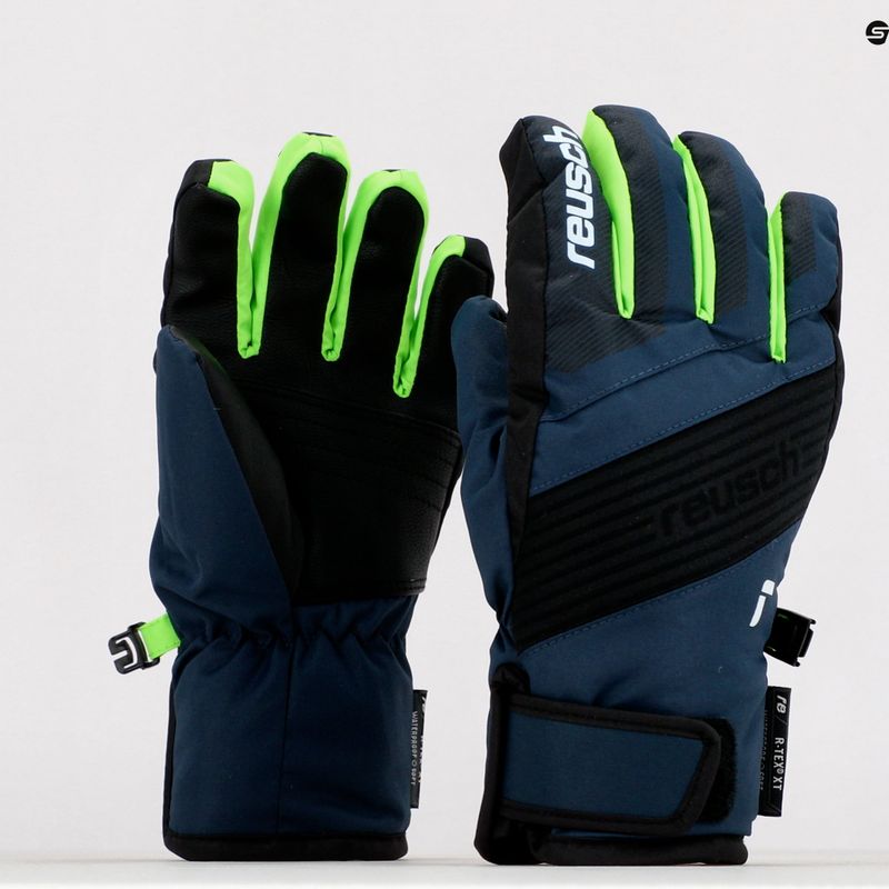 Рукавиці лижні дитячі Reusch Duke R-Tex XT black/dress blue/neon green 6