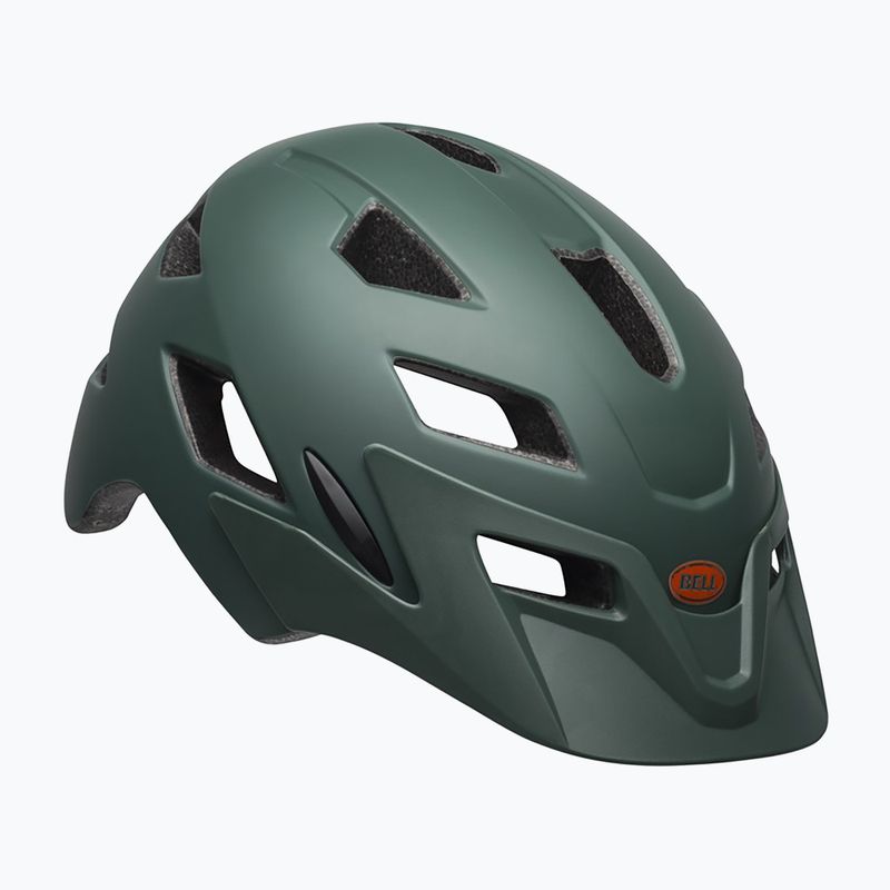 Шолом велосипедний дитячий Bell Sidetrack Integrated MIPS matte dark green/orange