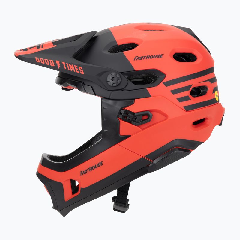 Шолом велосипедний Bell FF Super DH MIPS Spherical fasthouse matte gloss red/black 3