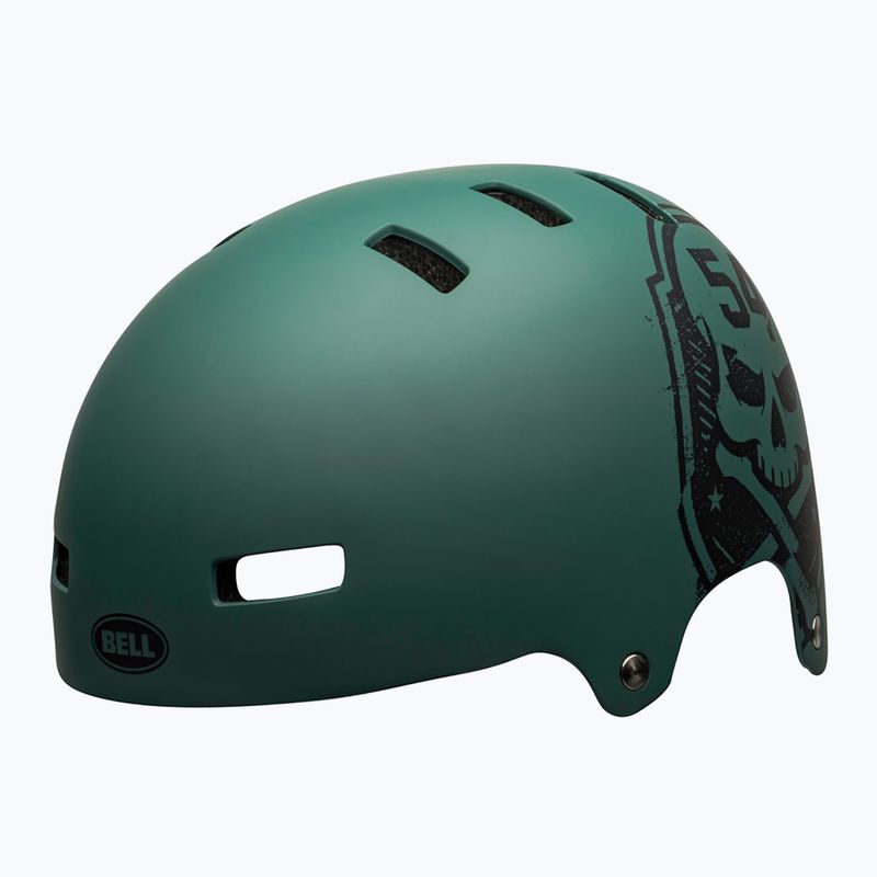 Шолом велосипедний Bell Local green black/skull