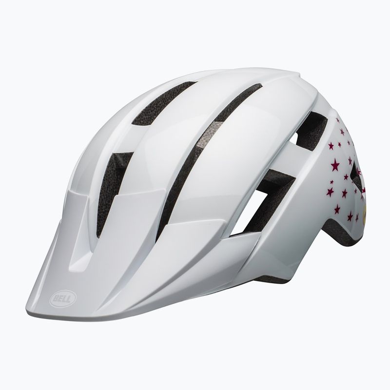 Шолом велосипедний дитячий Bell Sidetrack II Integrated MIPS white stars