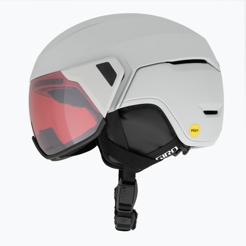 Шолом гірськолижний Giro Orbit Spherical matte light grey/vivid ember 5