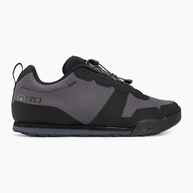 Кросівки велосипедні на платформі чоловічі Giro Tracker Fastlace dark shadow/trail green 2