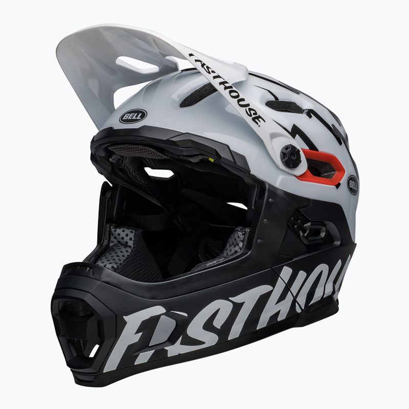 Шолом велосипедний Bell FF Super DH MIPS Spherical fasthouse matte gloss black/white