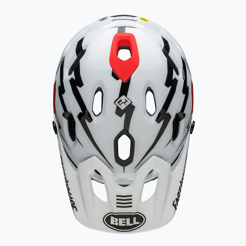 Шолом велосипедний Bell FF Super DH MIPS Spherical fasthouse matte gloss black/white 6
