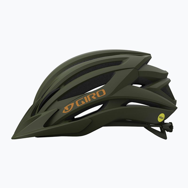 Шолом велосипедний Giro Artex Integrated MIPS matte trail green 8