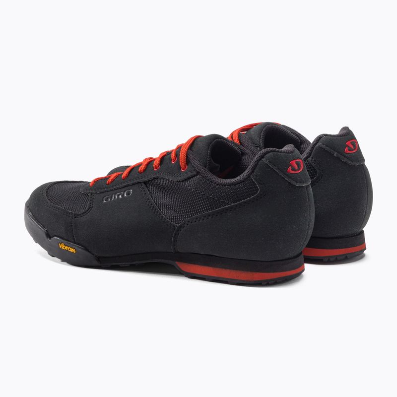 Кросівки велосипедні МТВ чоловічі Giro Rumble VR black/glowing red 3
