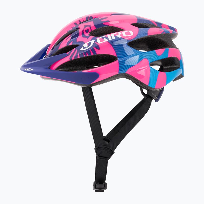 Шолом велосипедний дитячий Giro Raze berry blue flowers 3