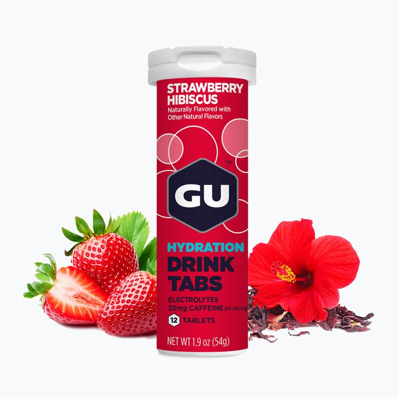Ізотонічний напій GU Hydration Drink 12 табл. полуниця/гібіскус 2