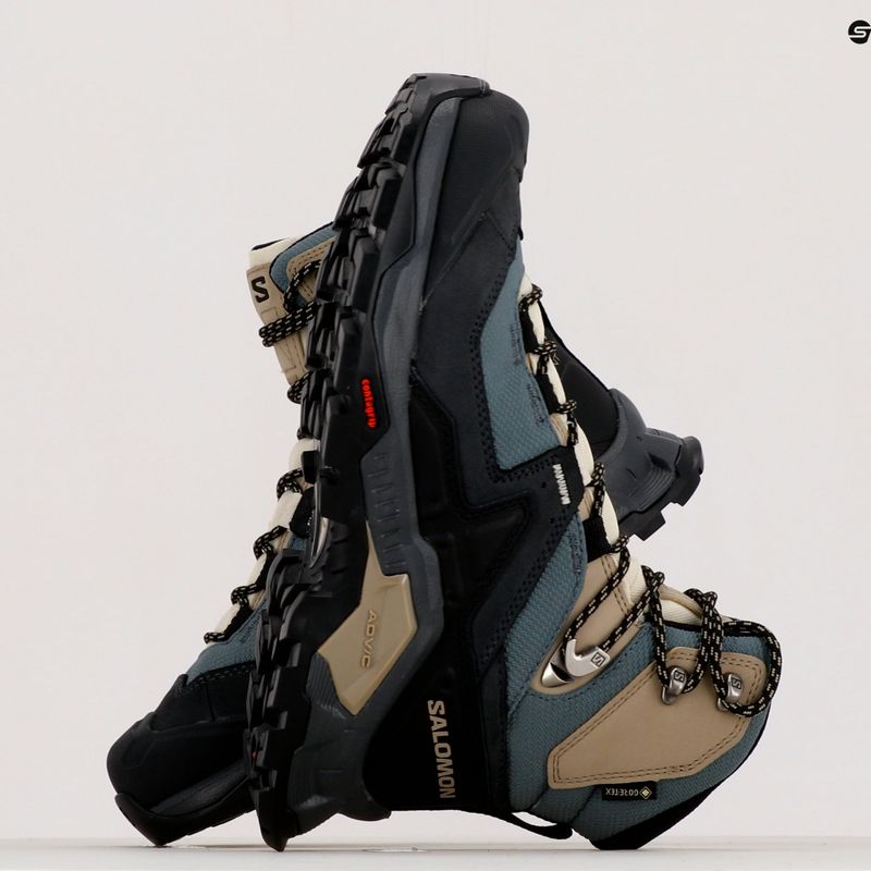 Черевики для трекінгу жіночі Salomon Quest Element GTX чорно-блакитні L41457400 12