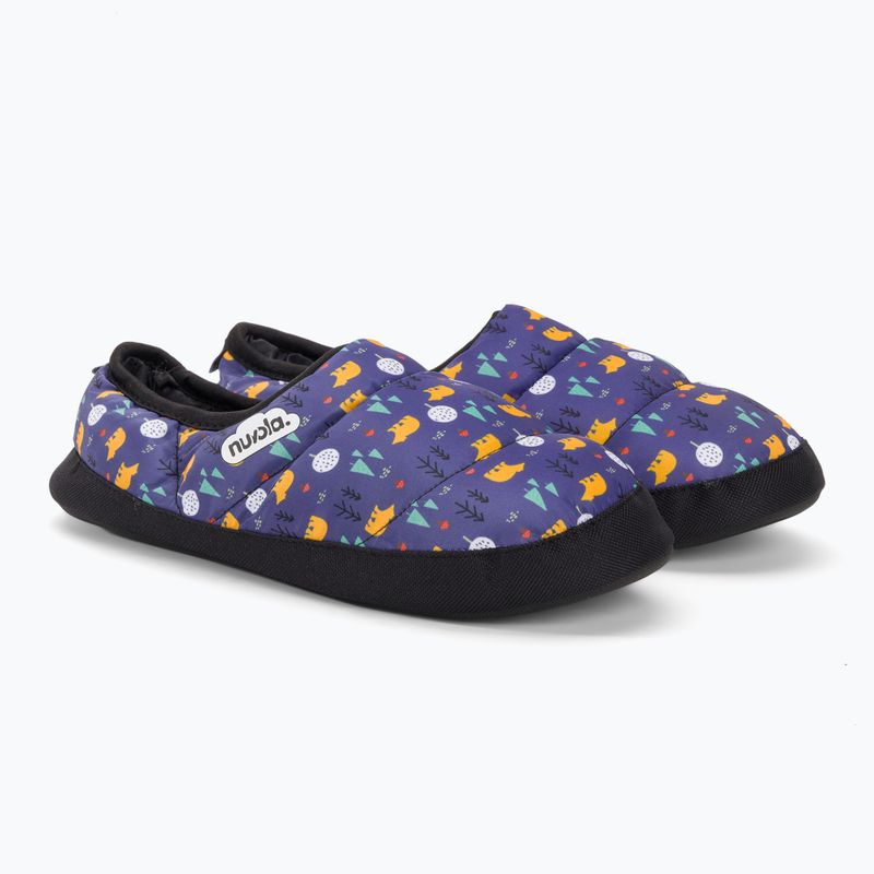 Капці зимові дитячі Nuvola Classic Printed teddy blue 4