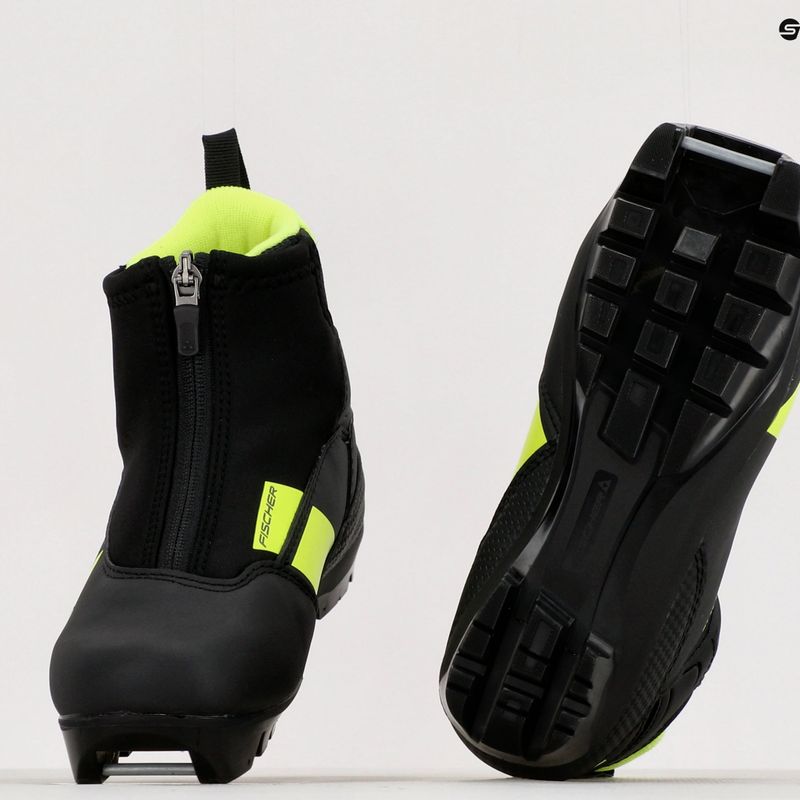 Черевики для бігових лиж дитячі Fischer XJ Sprint black/yellow 17