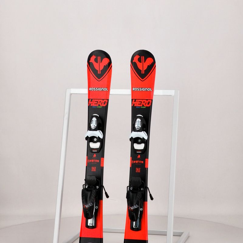 Лижі гірські дитячі Rossignol Hero Pro + Team 4 GW Black Bulk red 13