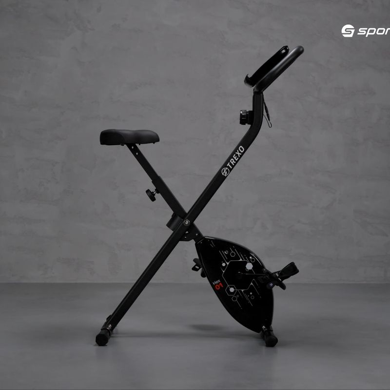 Велосипед стаціонарний TREXO Hex чорний EB-H01 15